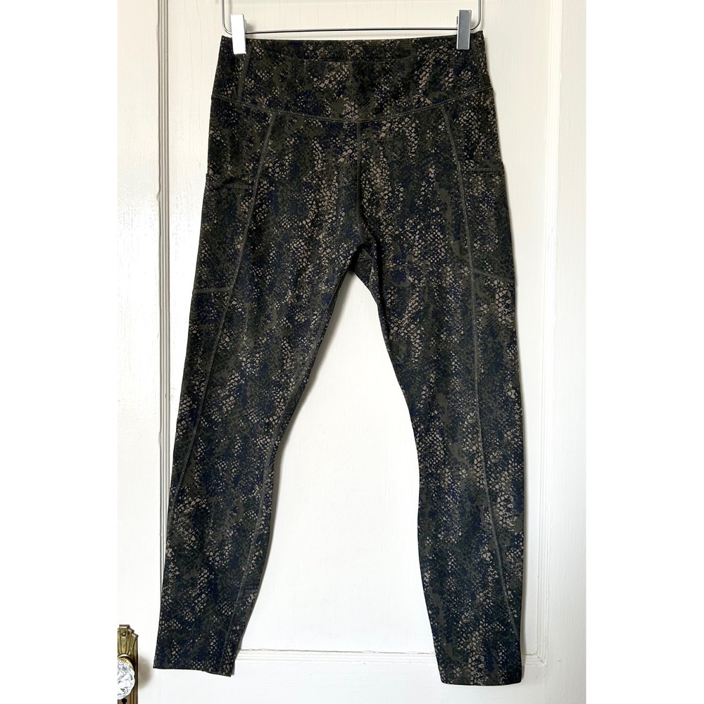 Pact Organic Cotton PureActive Pocket 7/8 Legging Grape Leaf Snake Women's M